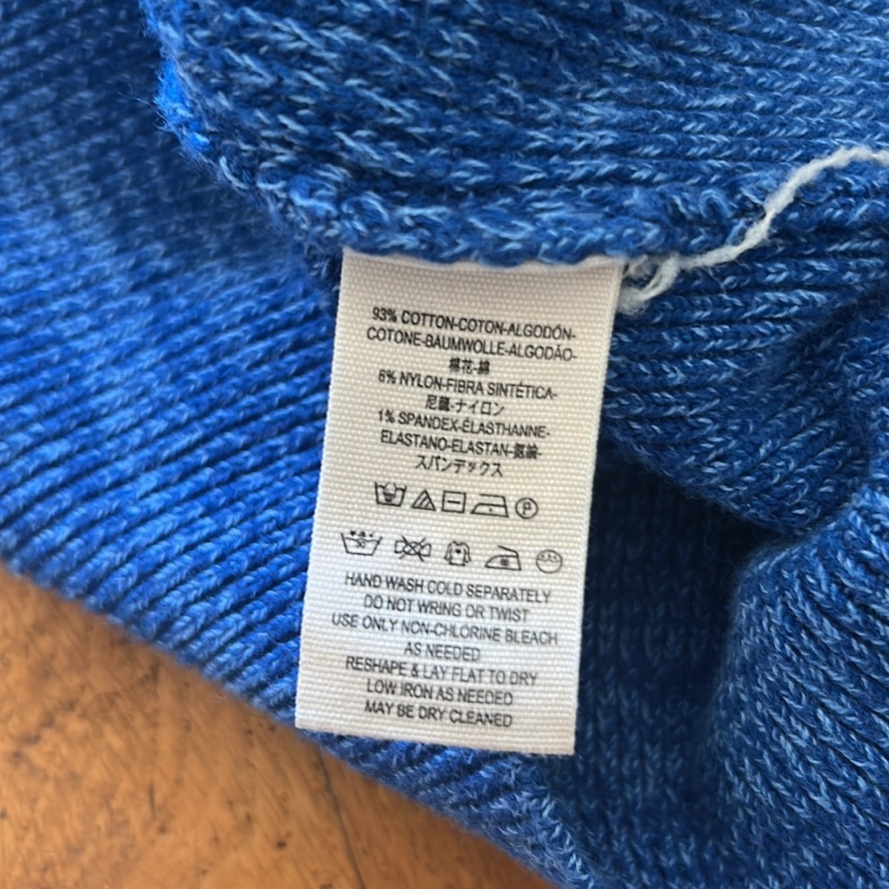 Free People Too Good Mock Neck Sweater Blue Size Medium - Picture 9 of 10
